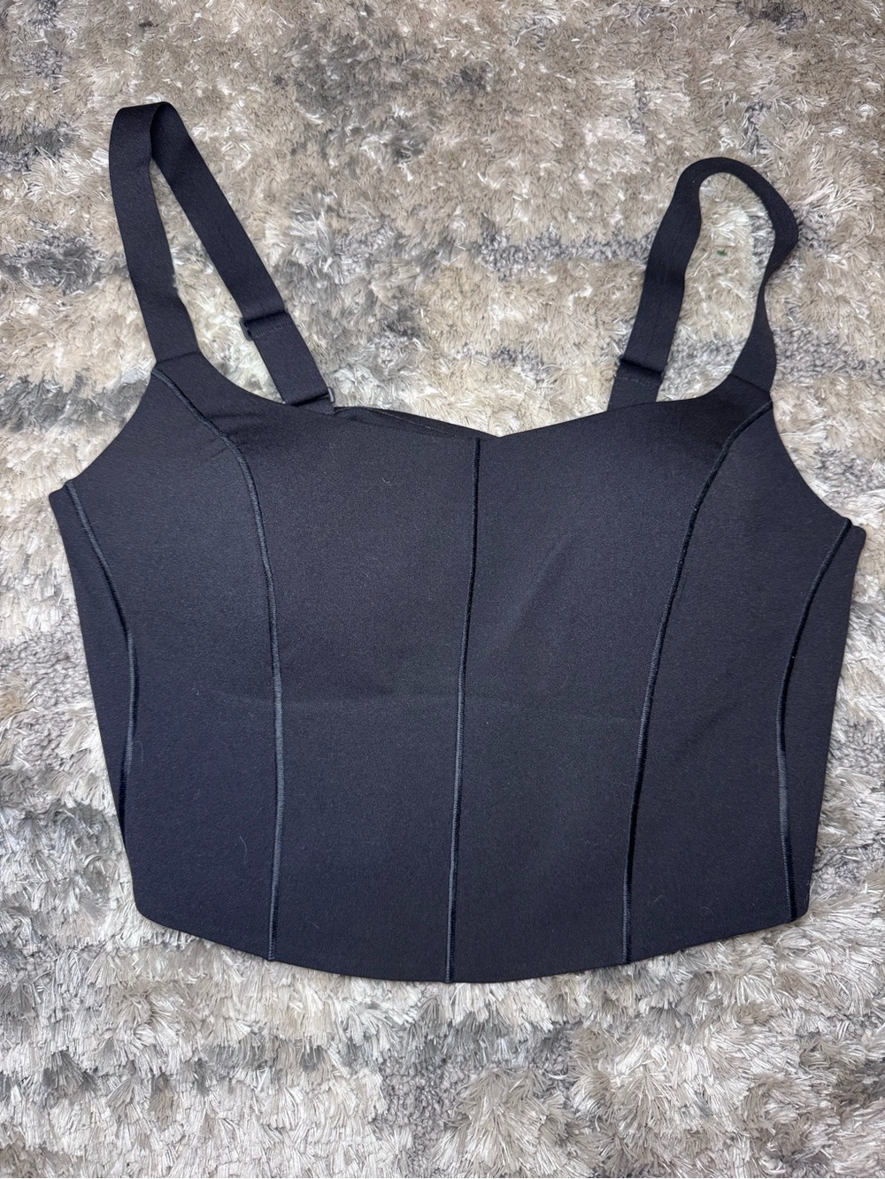 Offline by Aerie Black  Bustier Crop Tank Top